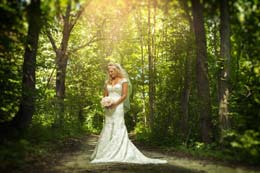 Angelic Bride in the forest near Milwaukee
