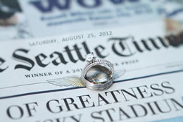 Wedding rings on the Seattle Times