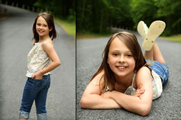 Mackenzie poses for school photos in Indian Head, MD