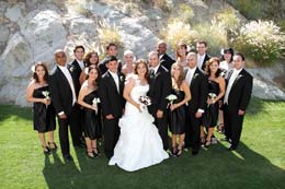 Great wedding party photo at ndian Wells Country Club 