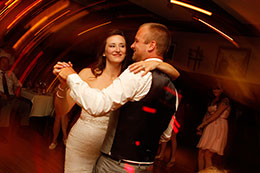 Wedding couple dance in a blur
