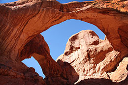 Two Arches together in Arches National Park