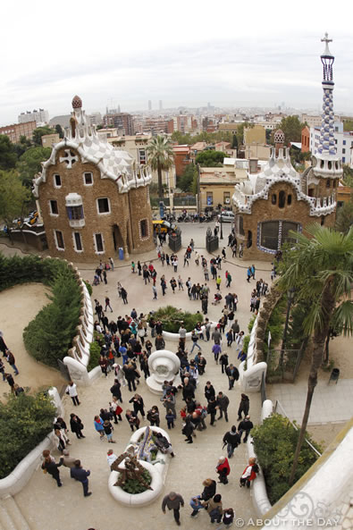 Park Güell overlook in Barcelona Spain