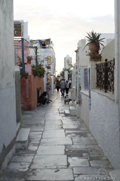 Main Street in Santorini