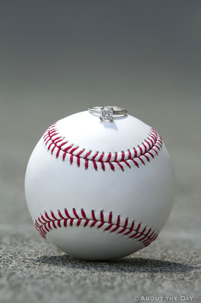 Engagement session at Safeco Field in Seattle, Washington