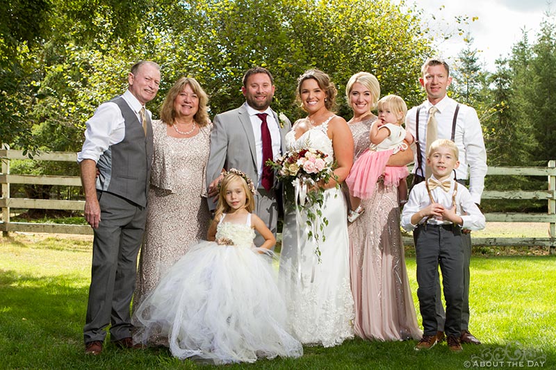 Bride and Groom with his family