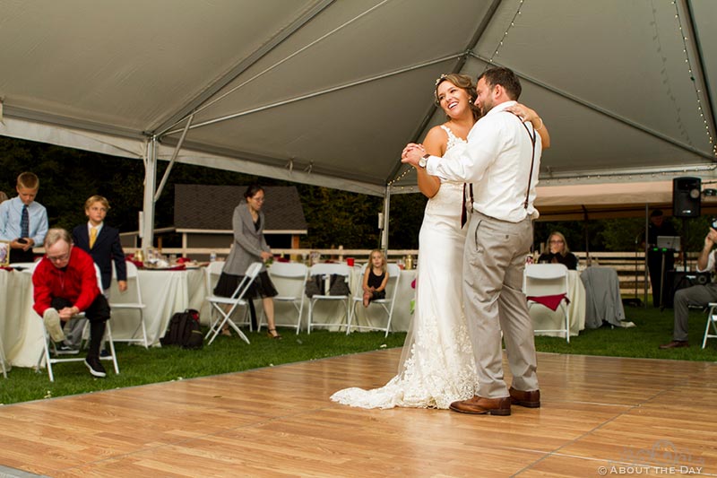 Bride and Groom take their first dance