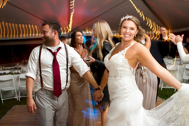 Bride and Groom show their moves while dancing