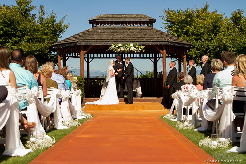 Overview of Wedding ceremony at Hidden Meadows