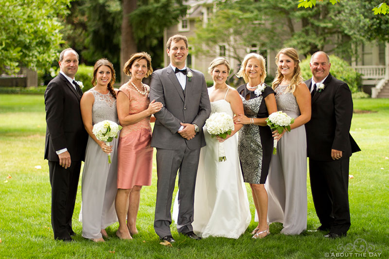 Bride and Groom with their familes