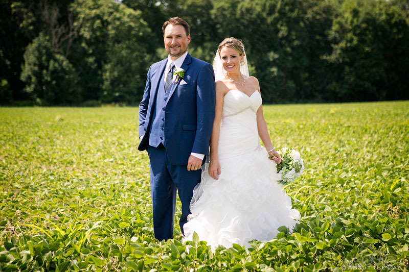 Bride and Groom, outstanding in their field
