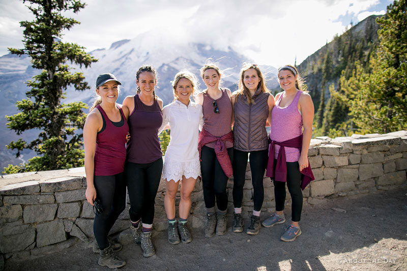Alex and her hiking Bridesmaids at Mt. Rainer National Park