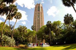 Wedding ceremony in front of Bok Tower