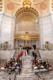 Wedding ceremony in the Washington State Capitol building