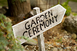 Follow the sign to the wedding ceremony