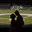 Engagement shoot in Seattle, Washington at Safeco Field