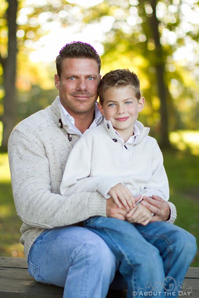 Groom to be and his son at Rock Cut State Park