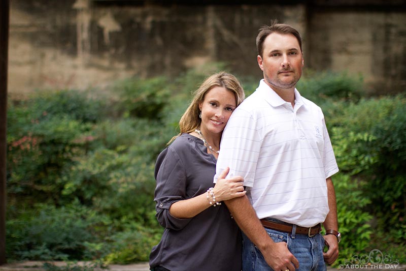 Engaged couple at the Filter Building & Pump House in Dallas, Texas