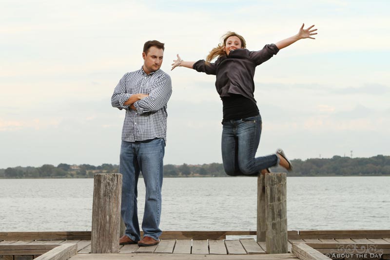 Engaged couple at the Filter Building & Pump House in Dallas, Texas