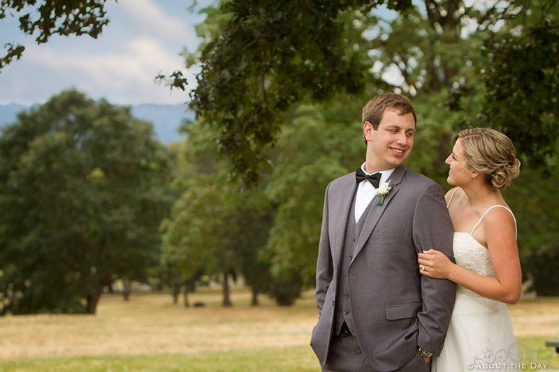 Groom turns to see his Bride during first look