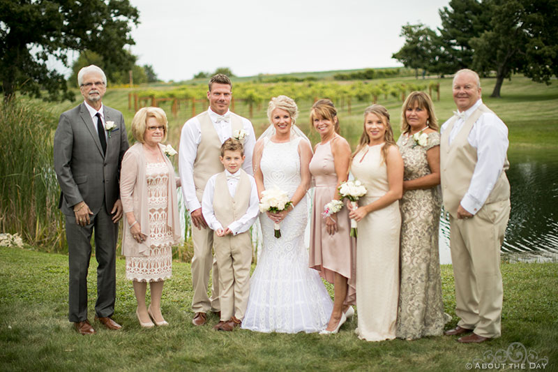 Bride and Groom and their families