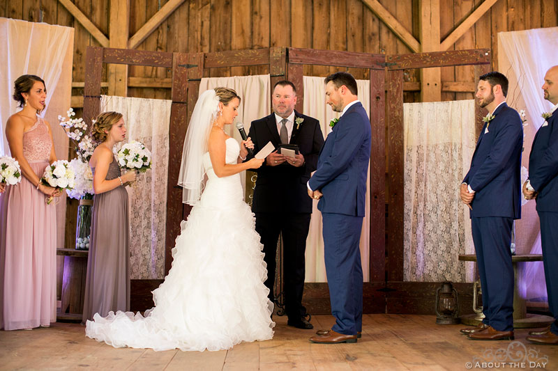 Cody and Bridget say their vows at Youngs Dairy Farm