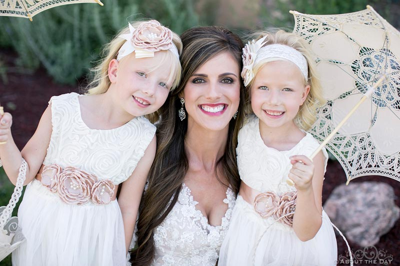 Gorgeous Bride and her flower girls