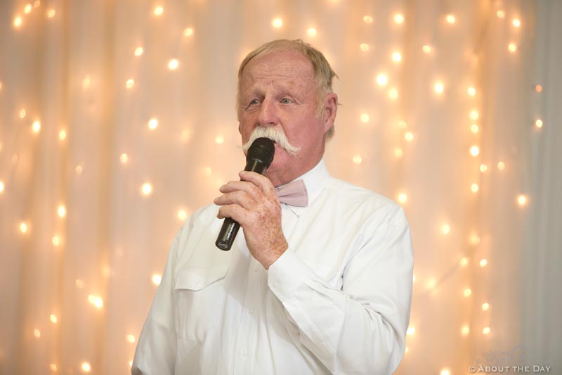 Brides father gives a speech at Haythorn Land & Cattle Co