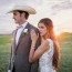 Bride and Groom at sunset at Haythorn Land & Cattle Co.