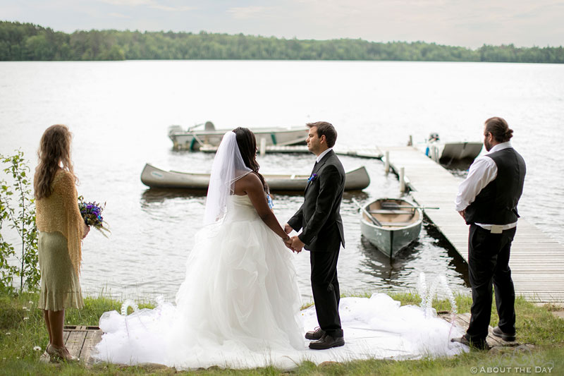 Wedding ceremony in Manitowish Waters