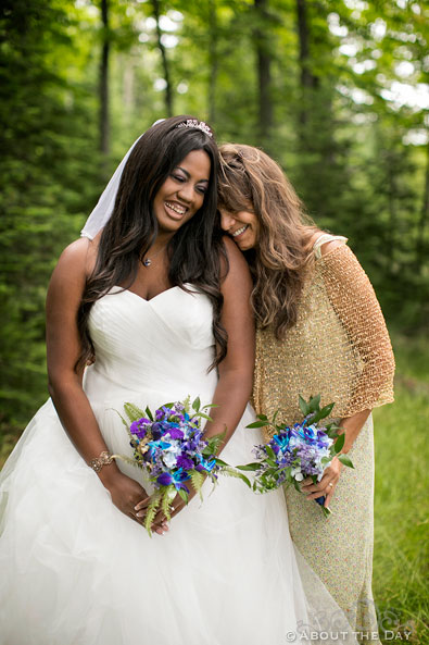 Bride and mother share a special moment