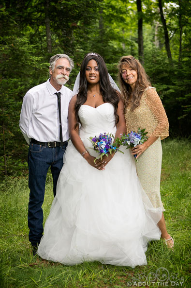 The Bride with her parents