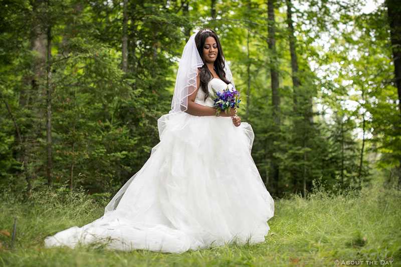 Gorgeous Bride in the woods near Manitowish Waters
