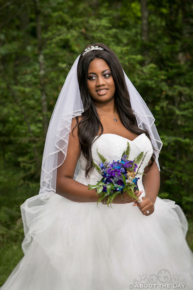Stunning Bride in the woods near Manitowish Waters