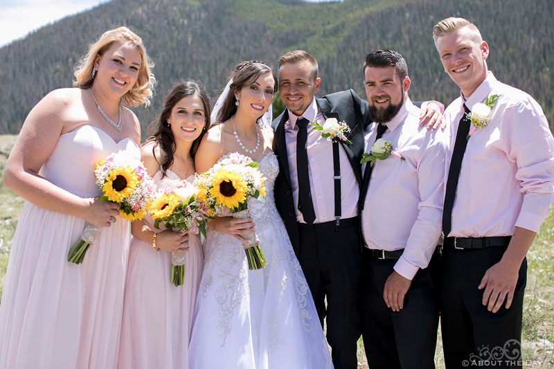 The Wedding Party poses in Platoro, CO
