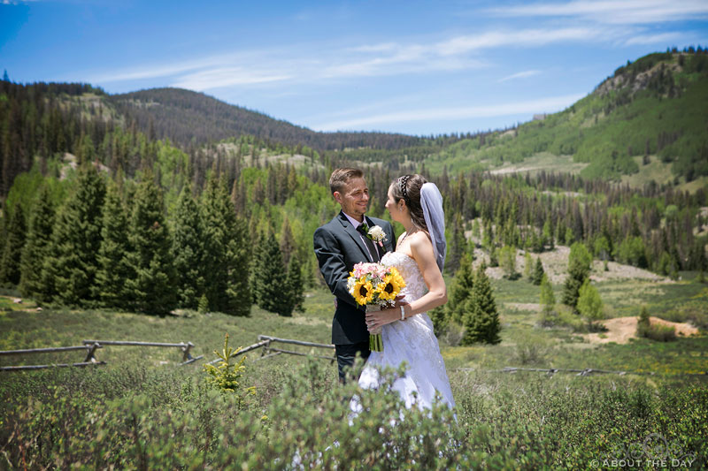 Bride and Groom in the fields above Platoro, CO