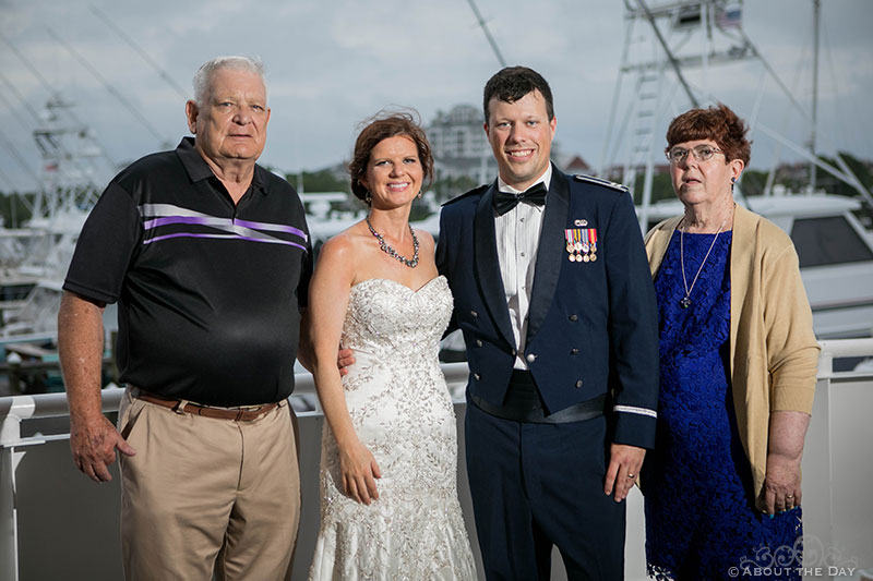 The Bride and Groom with her parents
