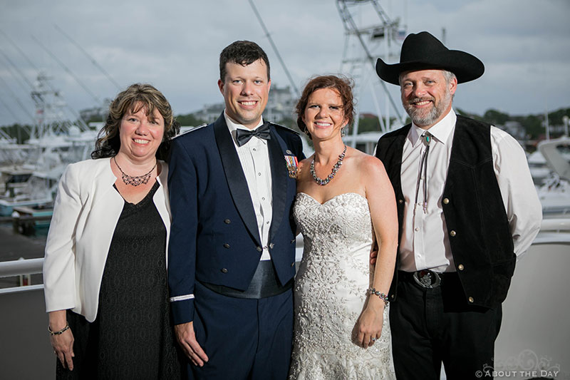 The Bride and Groom with his parents