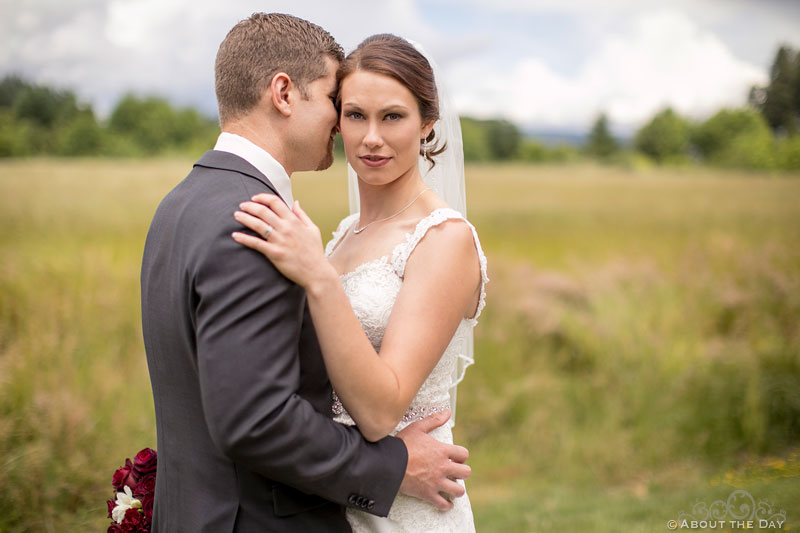 Gorgeous Bride poses at the Evergreen Aviation & Space Museum