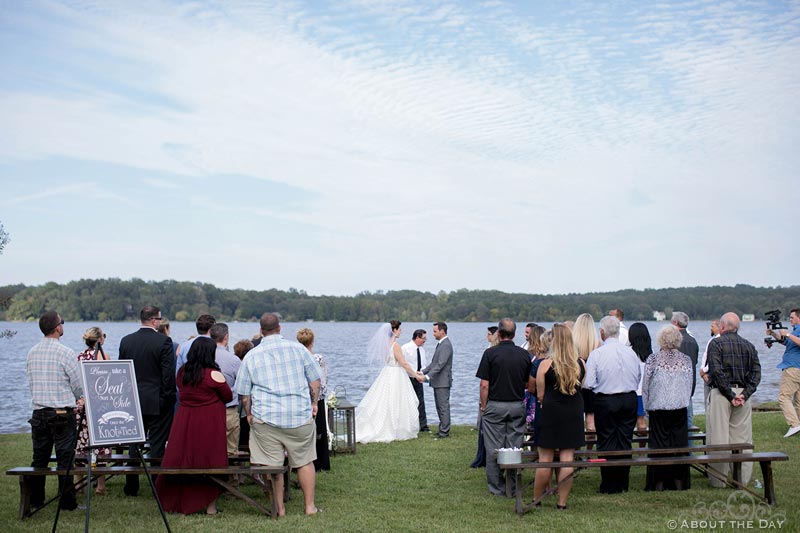 Wedding ceremony along Lake Oconee