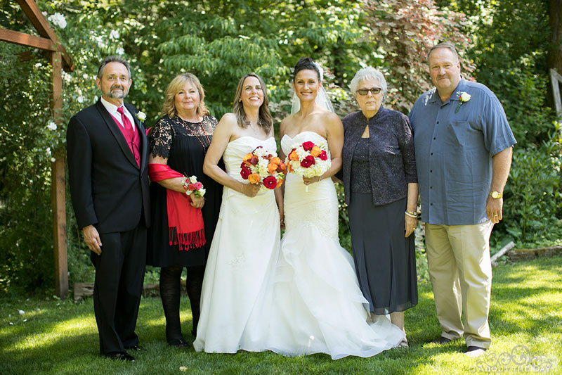 Brides with their parents