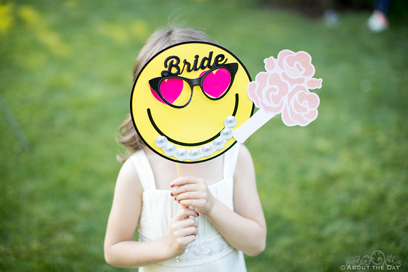 Little girl with Bride Smile Face