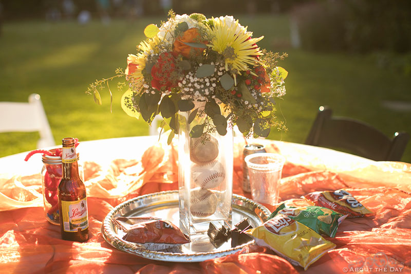 Sunset table settings at Albees Garden in Olympia