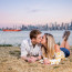 Andrew & Alex with Seattle Skyline and Sunset