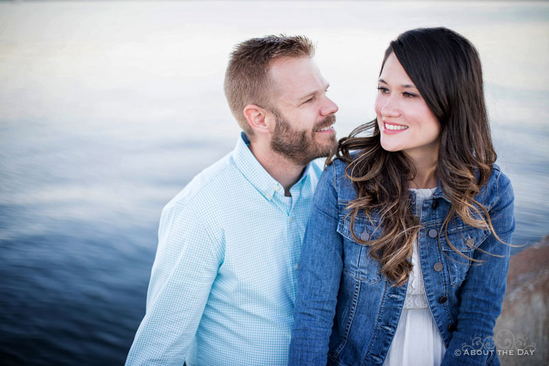 Eric & Ami have a candid pic at Bremerton Marina