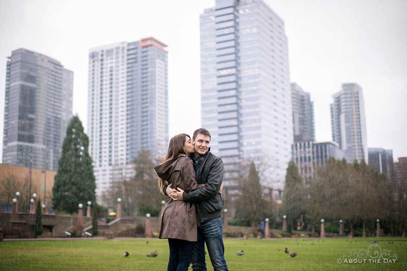 Will & Madelyn in the Belleview park with city background