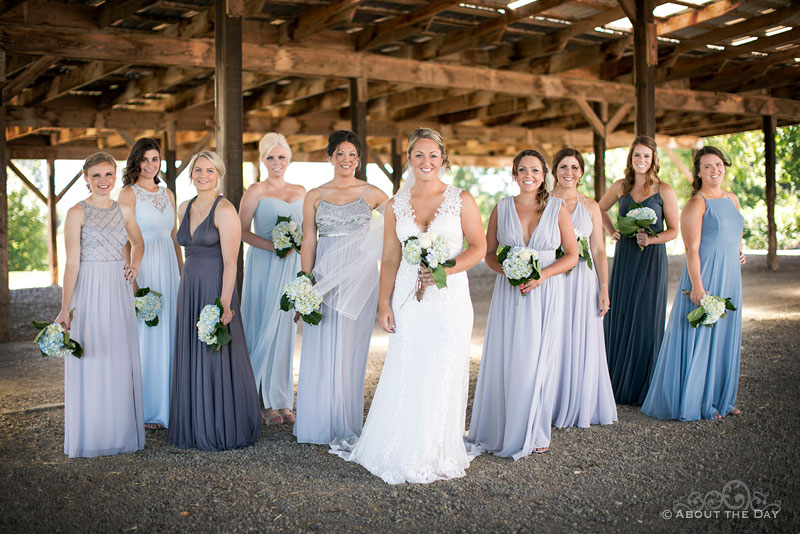 Karleigh and all her bridesmaids look amazing
