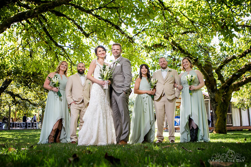 The Wedding Party at The Orchard at Sunshine Hill