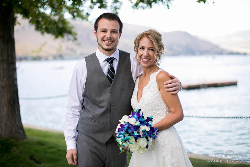 The Bride and her son at Campbell's Resort at Lake Chelan