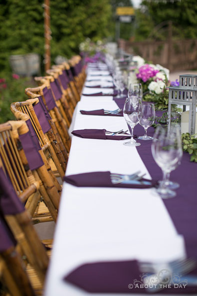 Wedding head table at Karma Vineyards